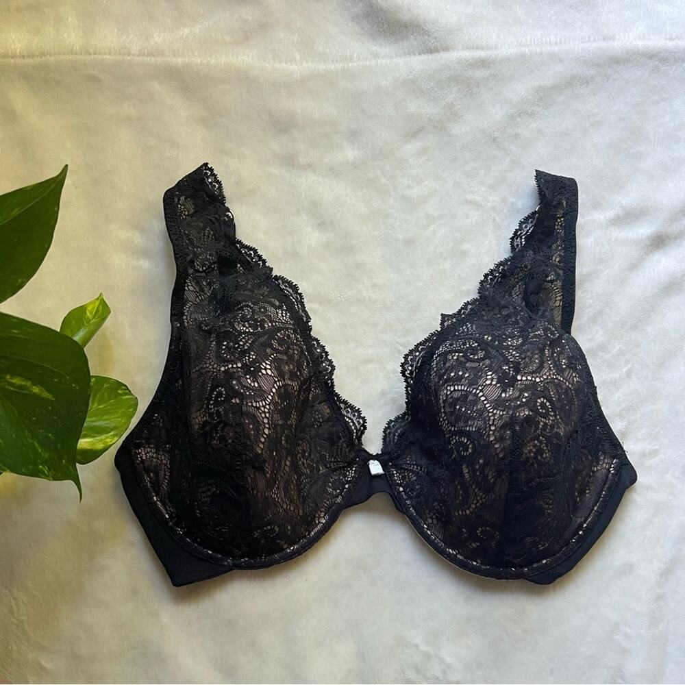 ThirdLove 24/7 Black Lace Classic Uplift Plunge Bra